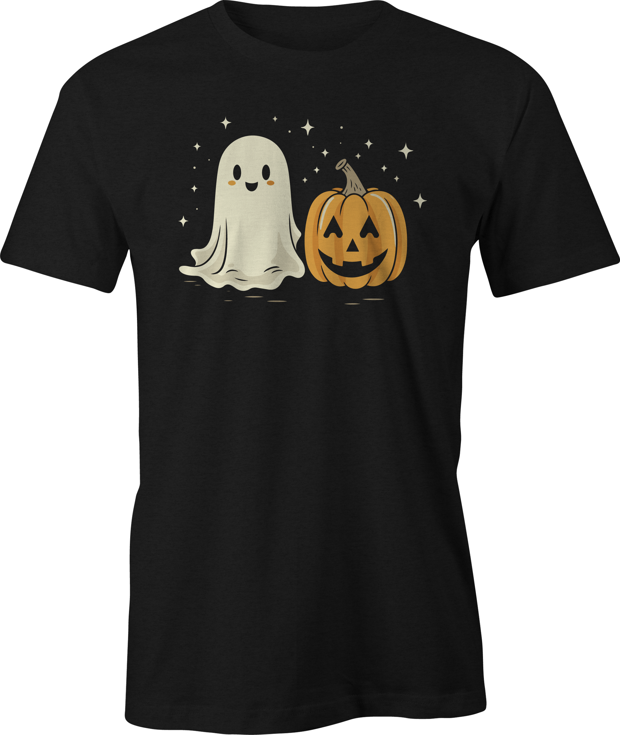 Friends Halloween T Shirt Cute Ghost and Pumpkin Jack O Lantern Design