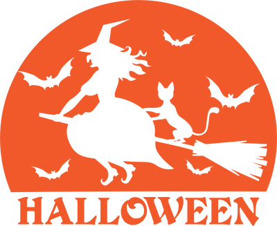 Halloween Witch Vinyl Car Decal