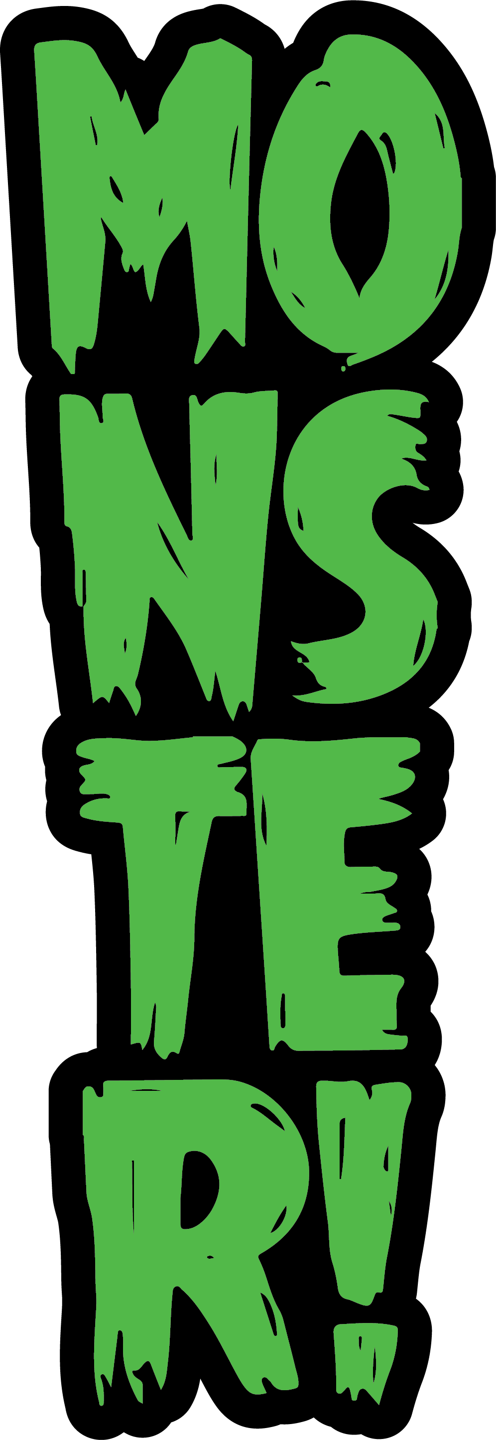 Stacked Monster Woven Patch – Vertical Halloween Design