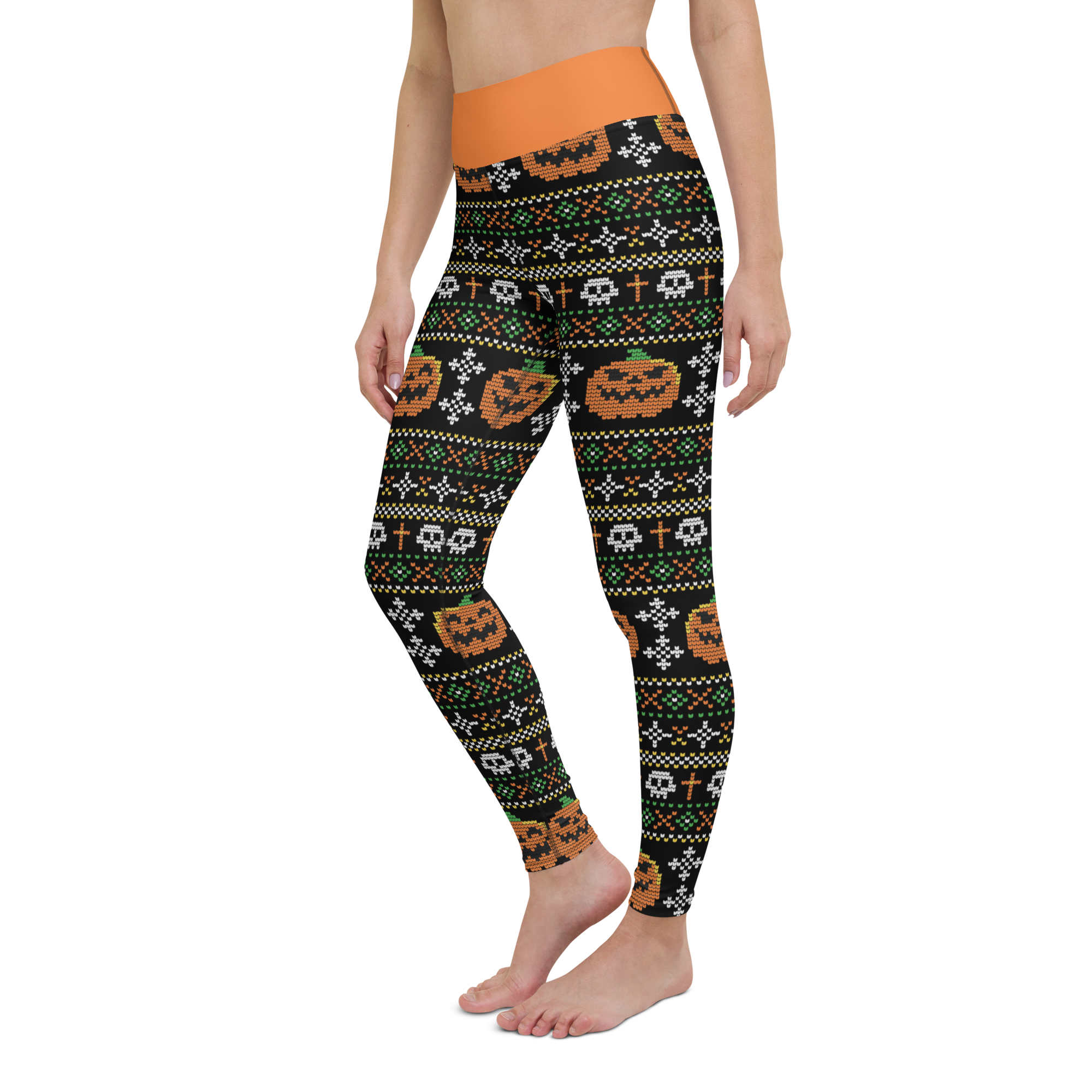 Cozy orange leggings shop