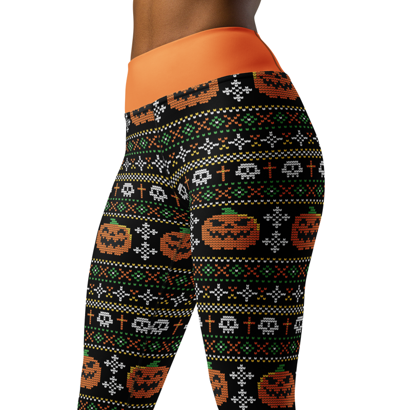 Fleece Lined Christmas Pumpkins Leggings Cozy Halloween Holiday St Haunt Shirts
