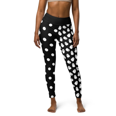 Fleece lined leggings with ghost and polka dot design – Halloween-themed leggings