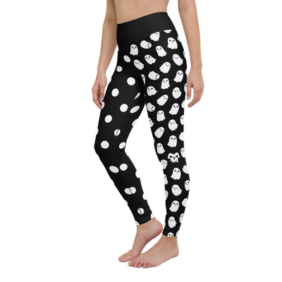 Fleece lined leggings with ghost and polka dot design – Halloween-themed leggings