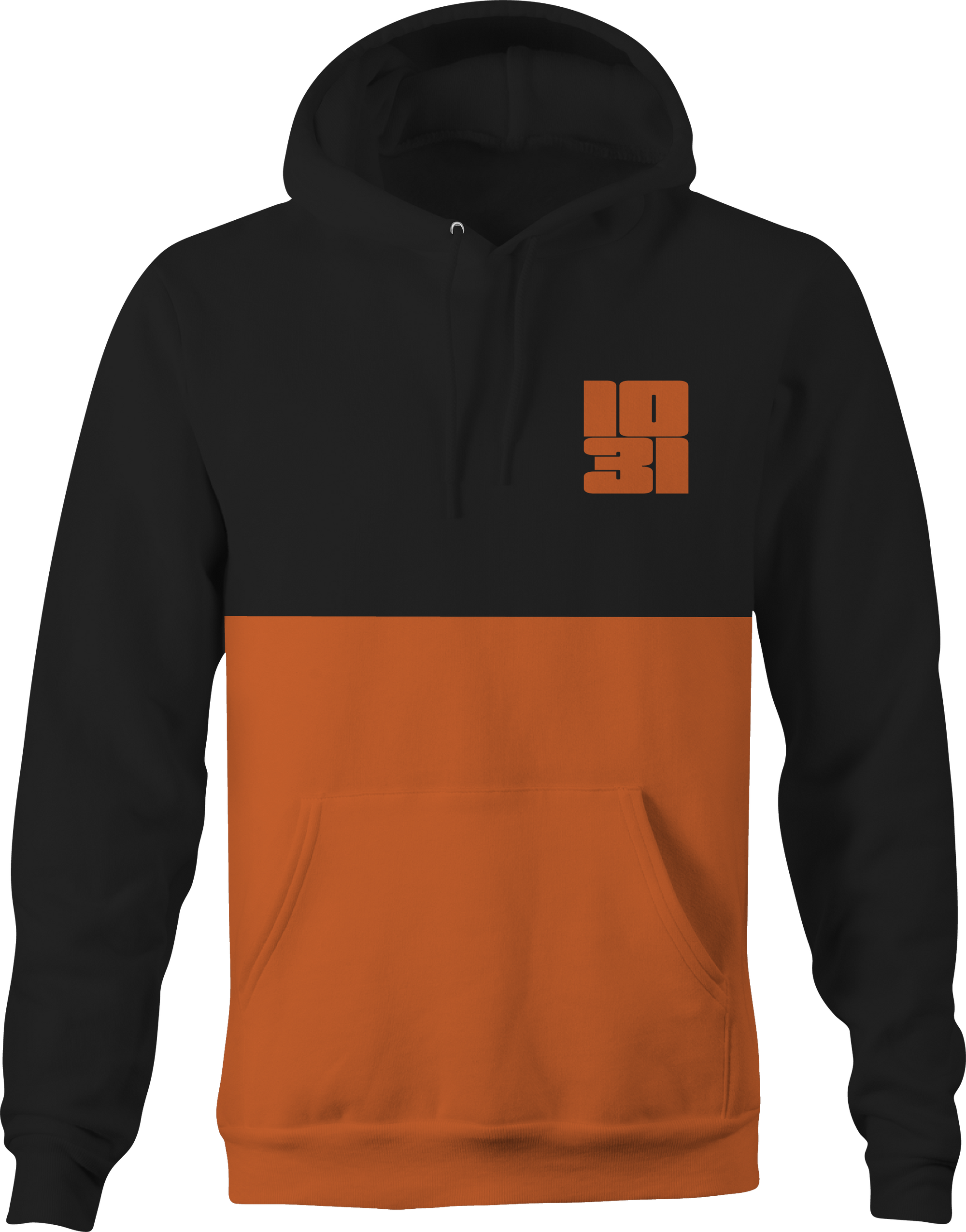 Orange and black split hoodie hotsell