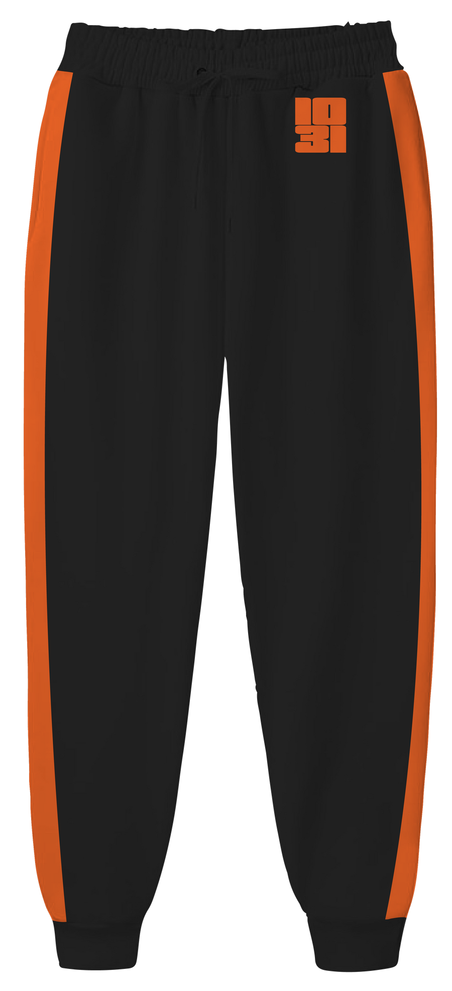 1031 Black & Orange Split Color Sweatpants