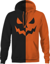 Two Faced Orange & Black Pumpkin Face Pullover